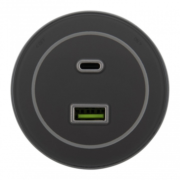 Розетка USB и type C на треке Arte Milano Am-track-sockets-39 399732TS/USB-Type-C Silver