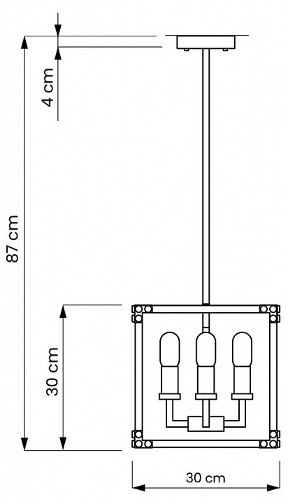 Люстра на штанге LUMINA DECO Waldorf LDP 1140-4 BK+MD