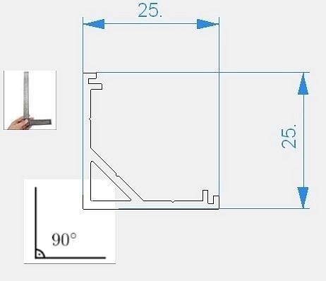 Профиль накладной Deko-Light AV-03-12 970438