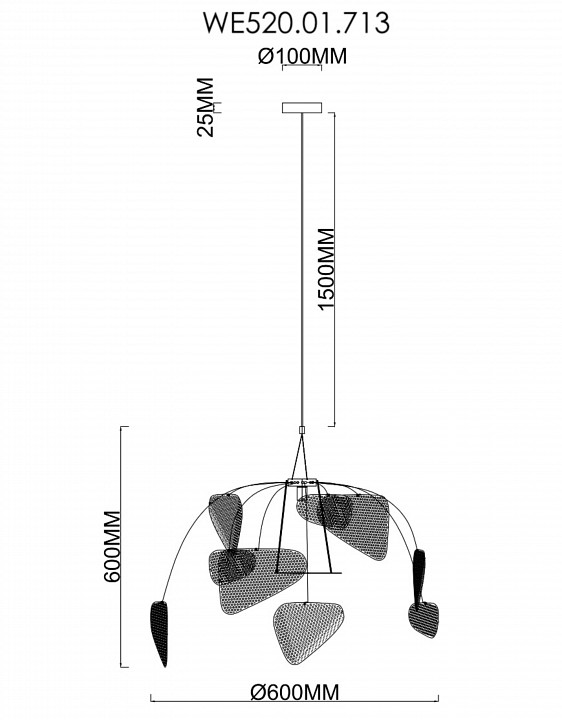 Подвесной светильник Wertmark Palma WE520.01.713