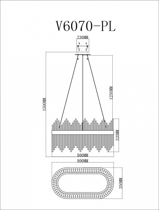 Подвесной светильник Moderli Celebria V6070-PL