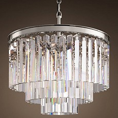 Подвесная люстра Imperiumloft Rh 1920S Odeon Clear Glass Fringe 40.1539