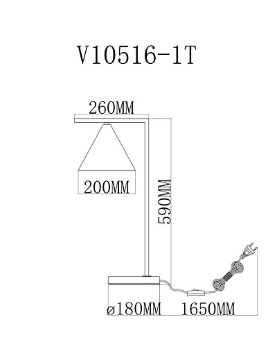 Настольная лампа декоративная Moderli Omaha V10516-1T