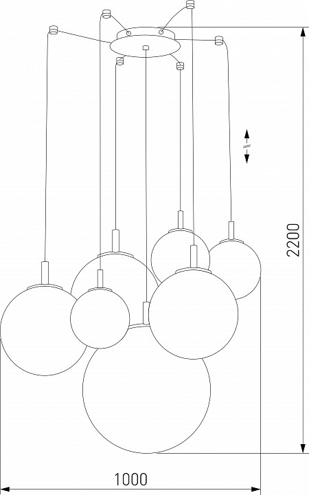 Подвесная люстра TK Lighting Cadix 4608 Cadix Gold