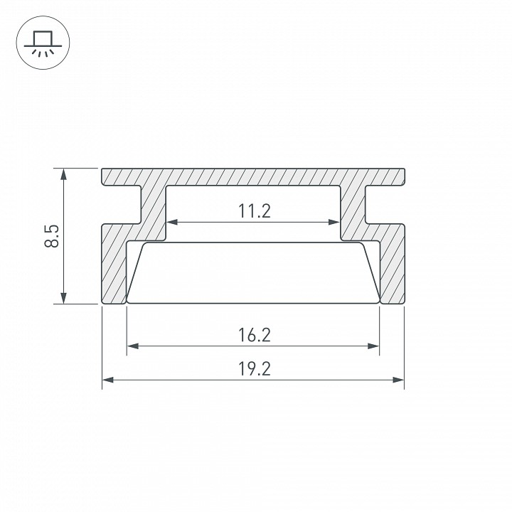 Профиль для плинтусов Arlight HR-2000 ANOD 019190