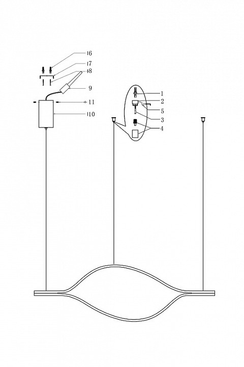 Подвесной светильник Imperiumloft Tape Light TRUDY01