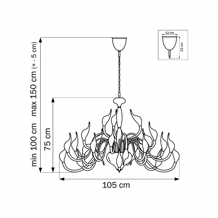 Подвесная люстра Lightstar Cigno Collo 751247