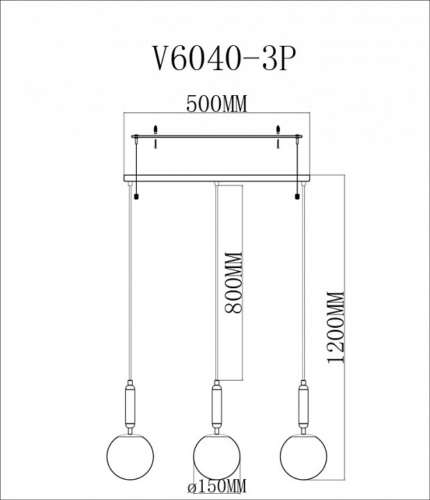 Подвесной светильник Moderli Scrumbel V6040-3P