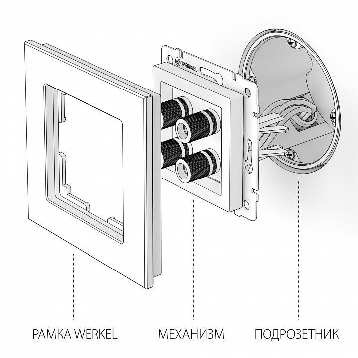 Розетка акустическая без рамки Werkel шампань рифленый W1185010