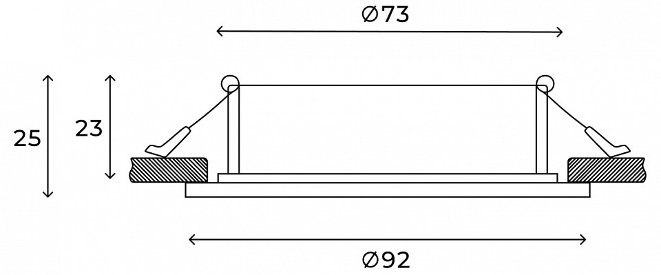 Встраиваемый светильник Hesby Lighting Eclipse 0110