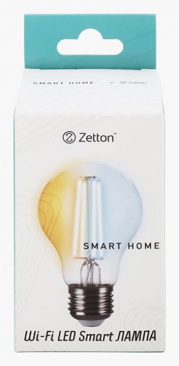 Лампа светодиодная с управлением через Wi-Fi Zetton Smart Wi-Fi Bulb E27 5Вт 2200-6500K ZTSHLBWCWE271RU