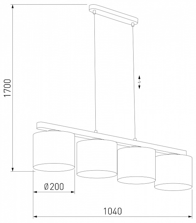 Подвесной светильник TK Lighting Troy 3271 Troy Gray