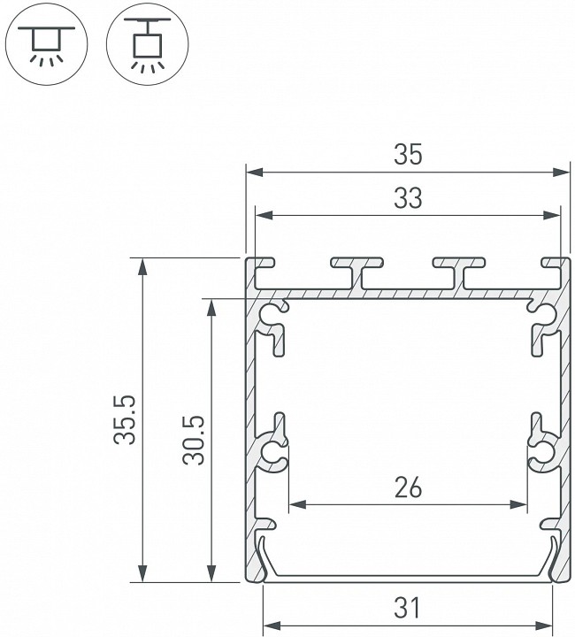 Профиль накладной Arlight SL-LINE 041825