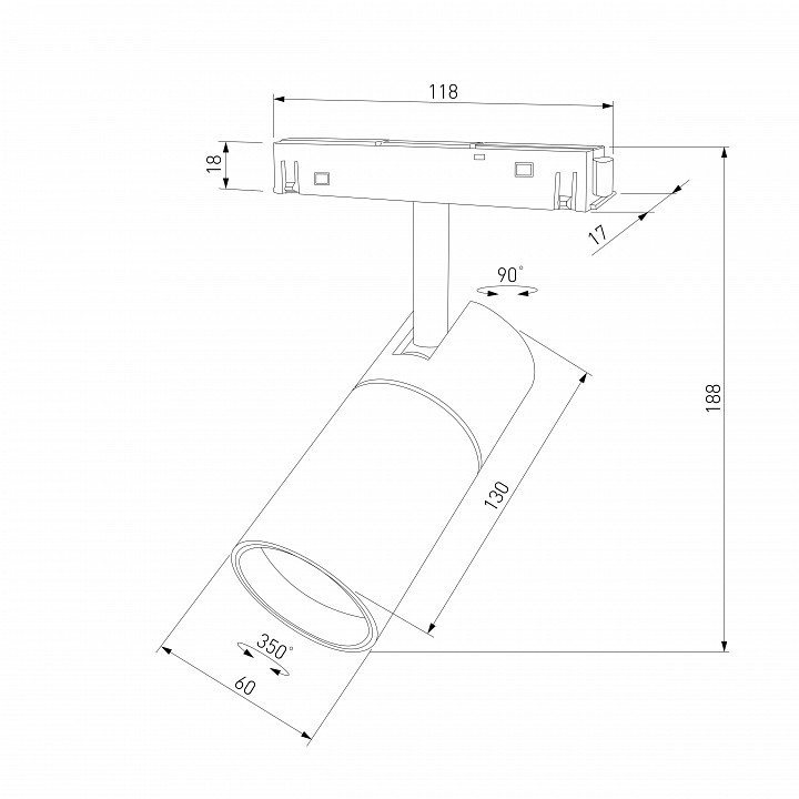 Светильник на штанге Elektrostandard Slim Magnetic a069471