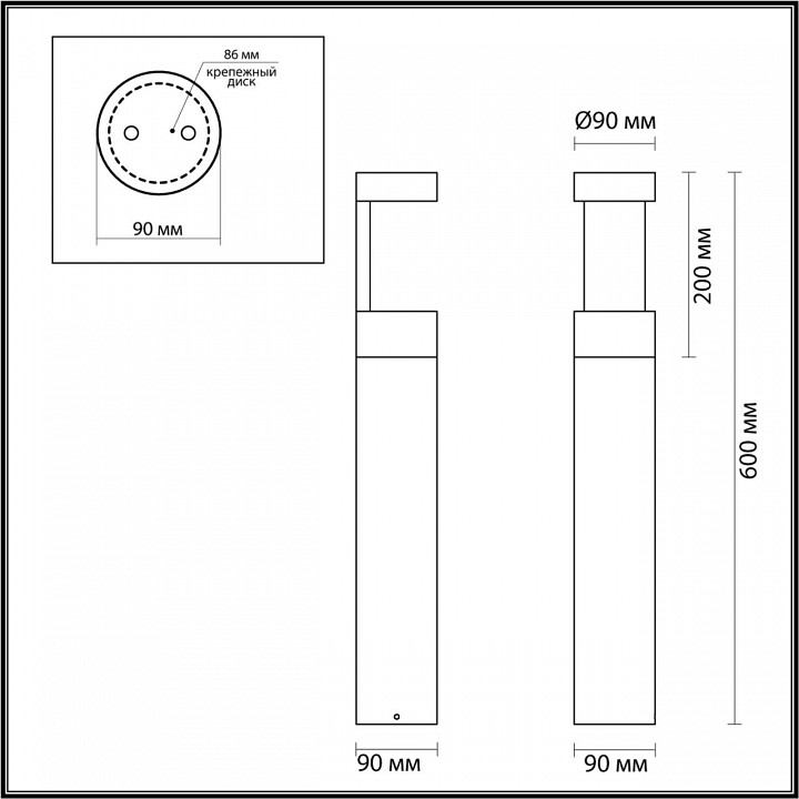 Наземный низкий светильник Odeon Light Tion 6657/10GL