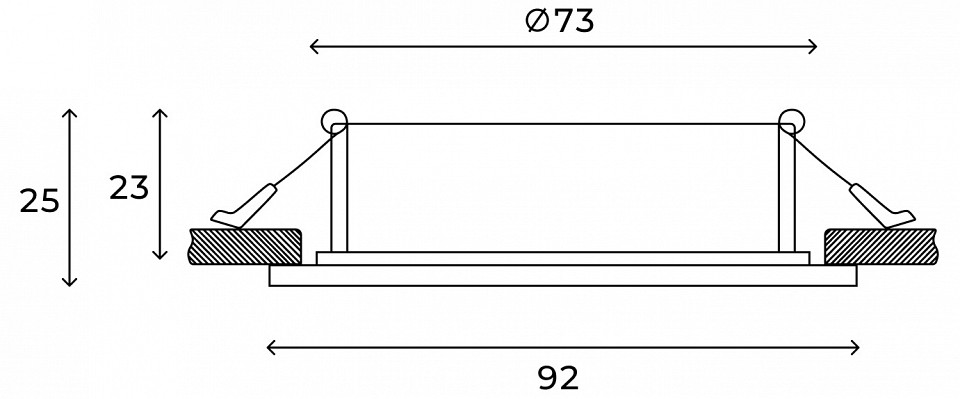 Встраиваемый светильник Hesby Lighting Eclipse 0112