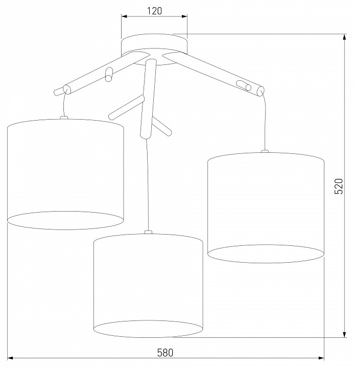 Подвесная люстра TK Lighting Albero 6553 Albero White