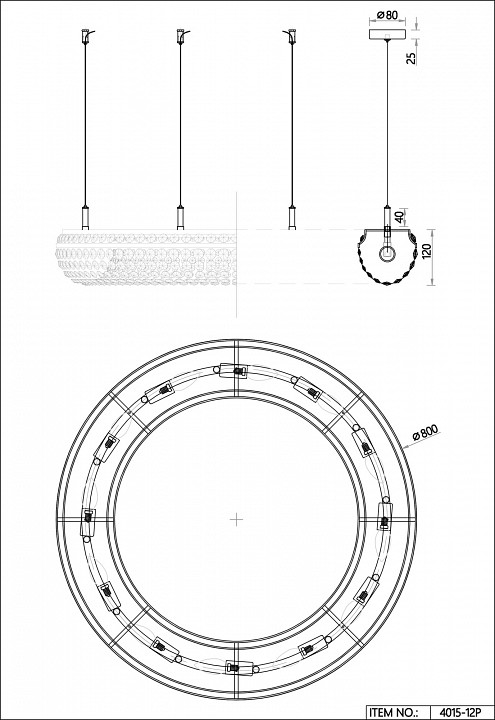 Подвесная люстра Favourite Monilibus 4015-12P