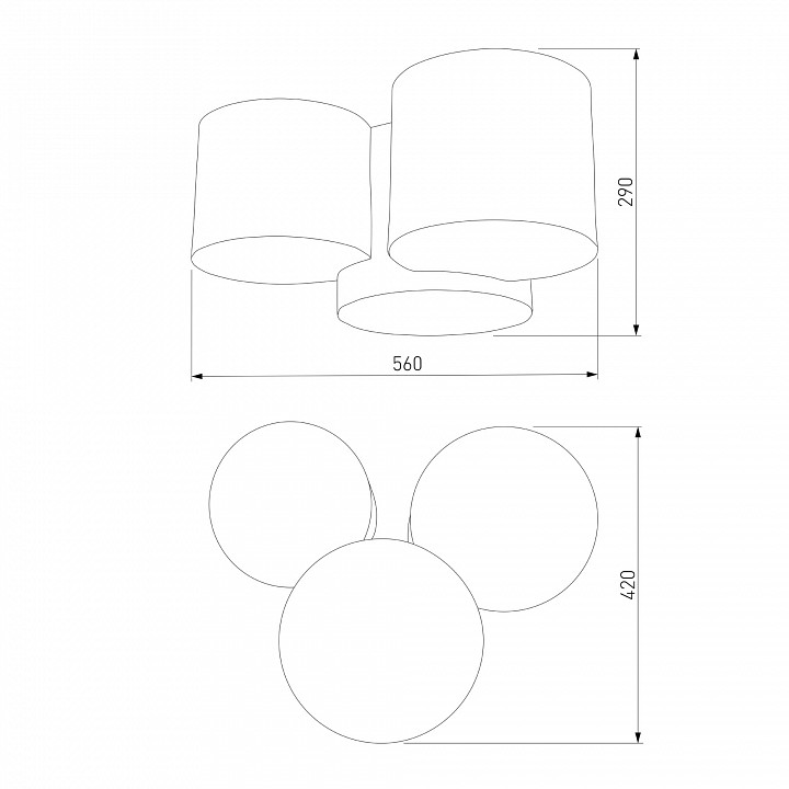 Накладной светильник TK Lighting Mona 3445 Mona Black/Gold