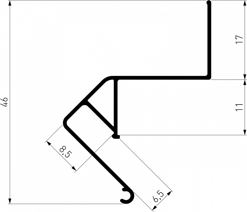 Профиль для контурной подсветки натяжного потолка Elektrostandard LL-2-ALP020 a064132