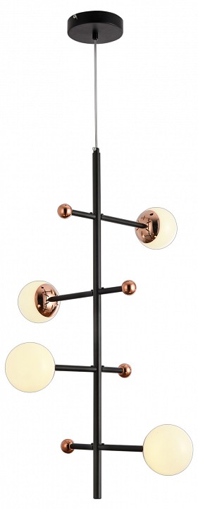 Люстра на штанге Natali Kovaltseva LOFT LED LED LAMPS 81338 GOLD BLACK