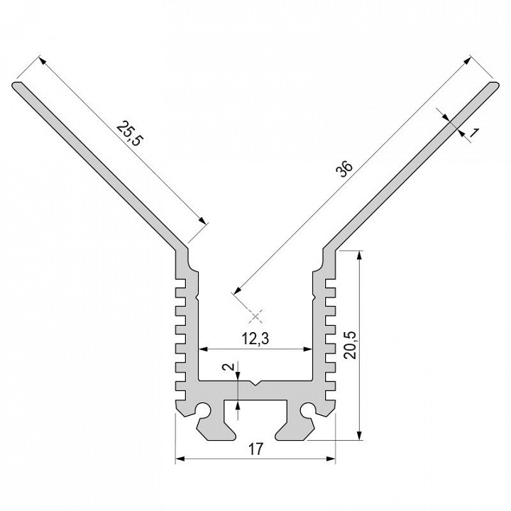 Профиль накладной Deko-Light EV-03-10 975460