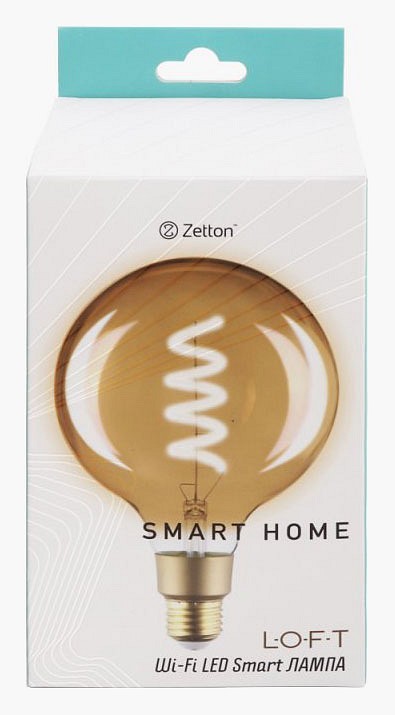 Лампа светодиодная с управлением через Wi-Fi Zetton Smart Wi-Fi Bulb E27 4Вт 2700K ZTSHLBLWWE272RU