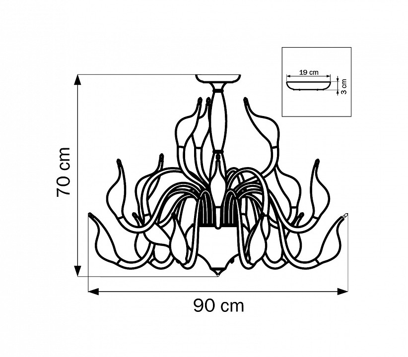 Люстра на штанге Lightstar Cigno Collo 751182