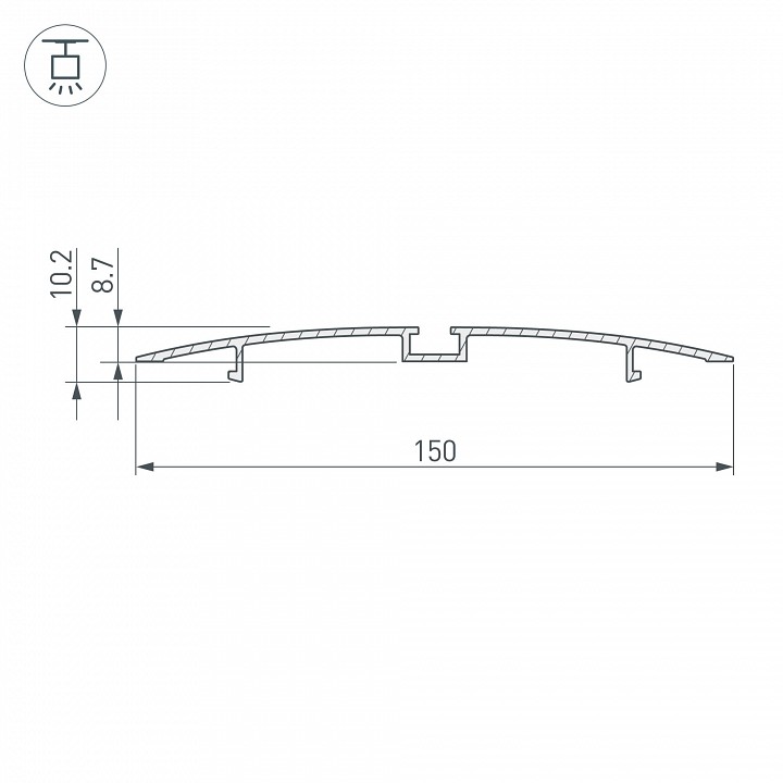 Профиль подвесной Arlight MULTI B-2000 ANOD 014536