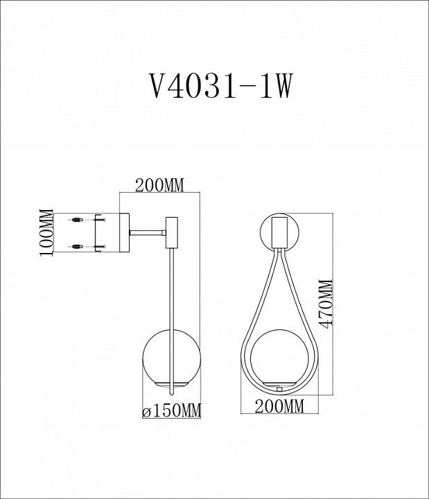 Бра Moderli Bestia V4031-1W