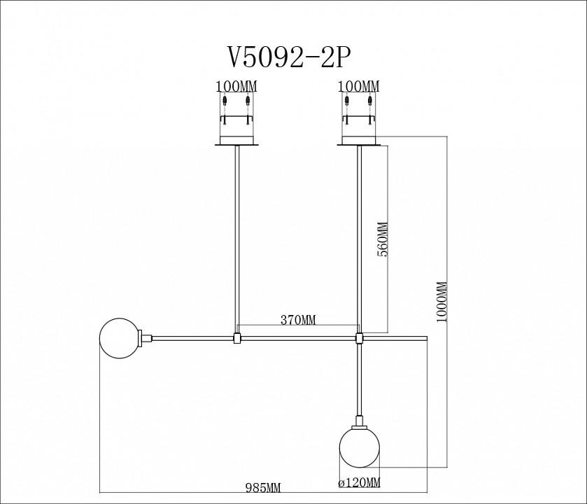 Светильник на штанге Moderli Lingdal V5092-2P