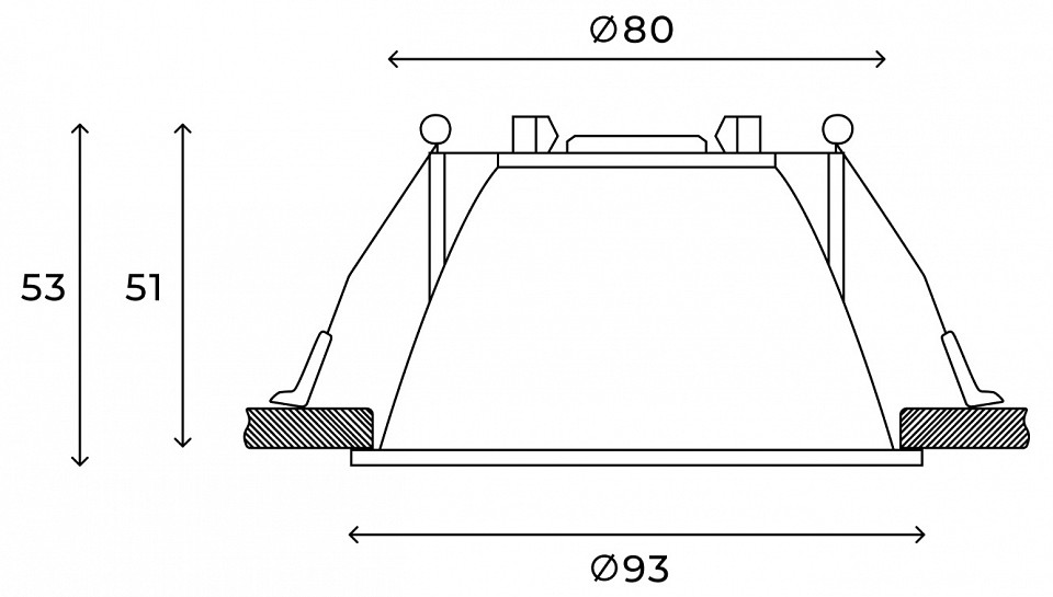 Встраиваемый светильник Hesby Lighting Odda 0114