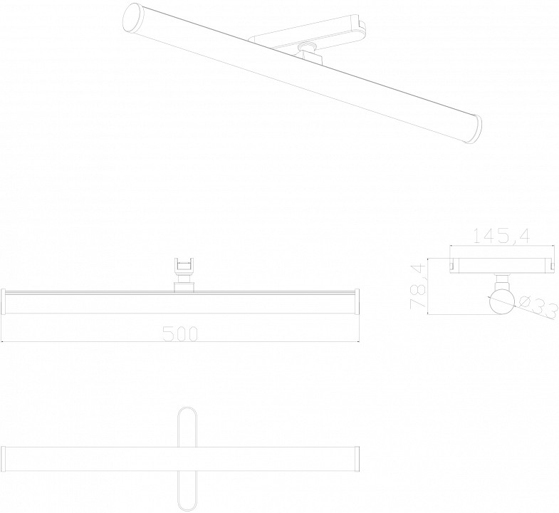 Накладной светильник Denkirs AIR RAY DK5355-BK