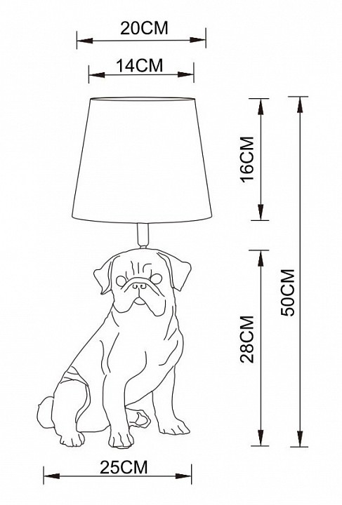 Настольная лампа декоративная Arte Lamp Bobby A1512LT-1WH