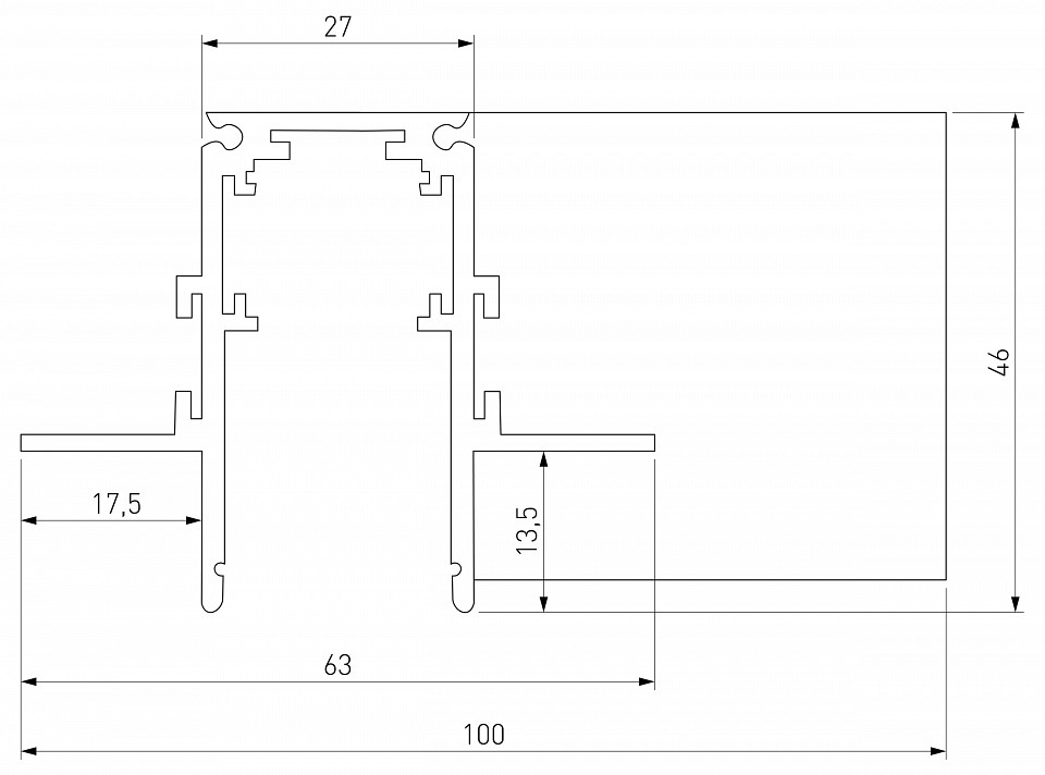 Соединитель угловой L-образный для треков встраиваемых Elektrostandard Slim Magnetic a067500