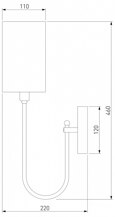 Бра Eurosvet Abbey 60164/1 черный