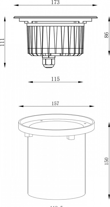 Встраиваемый в дорогу светильник Deko-Light Canum 730454