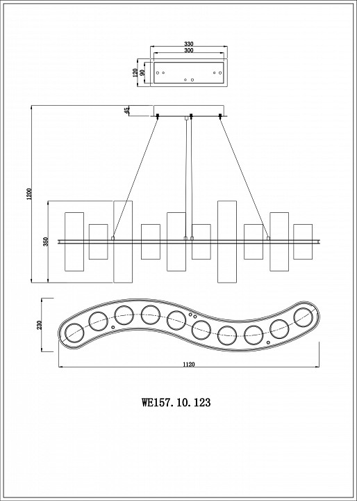 Подвесная люстра Wertmark Paula WE157.10.123