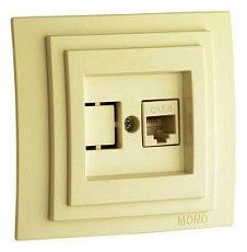 Розетка Ethernet RJ-45 Mono Electric Larissa 103-171705-125