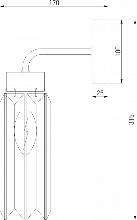 Бра Eurosvet Gilian 60163/1 латунь