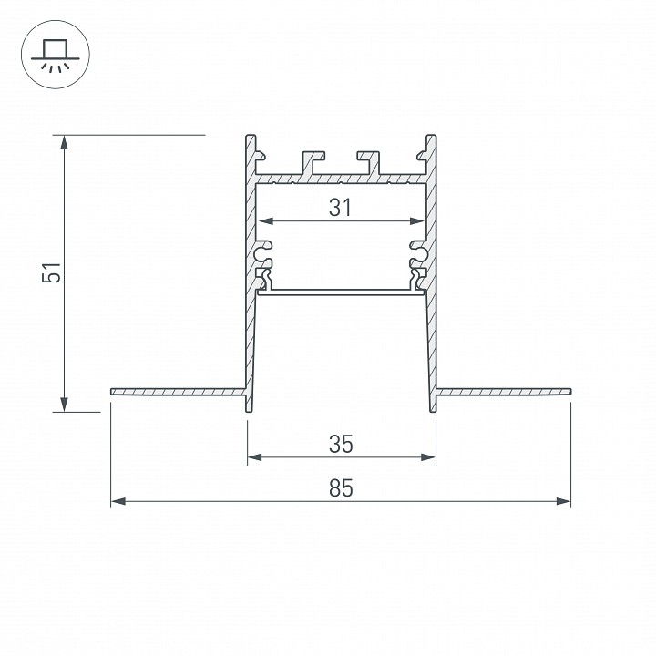 Профиль встраиваемый Arlight SL-COMFORT 033276