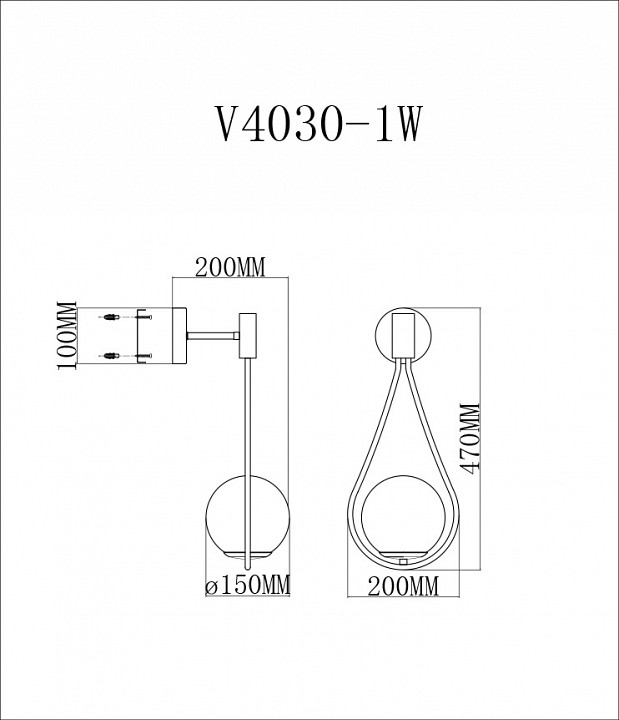 Бра Moderli Bestia V4030-1W