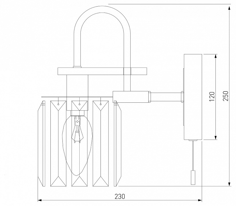 Бра Eurosvet Tenia 70090/1 графит