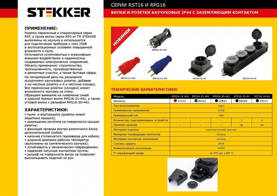 Розетка четверная с заземлением с крышкой Stekker Одри 39019