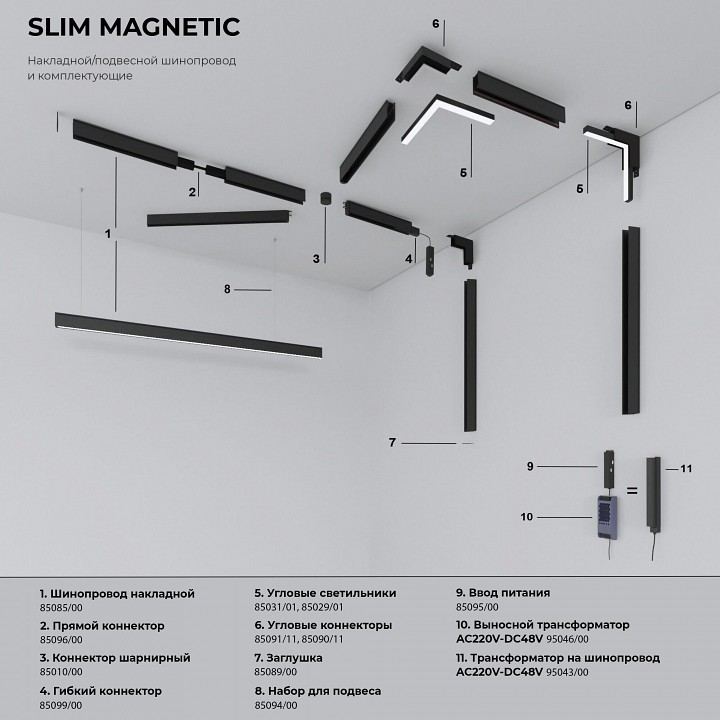 Встраиваемый светильник Elektrostandard Slim Magnetic a063540