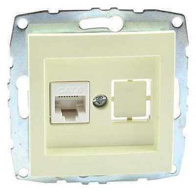 Розетка Ethernet RJ-45 без рамки Mono Electric Despina / Larissa 500-001705-125