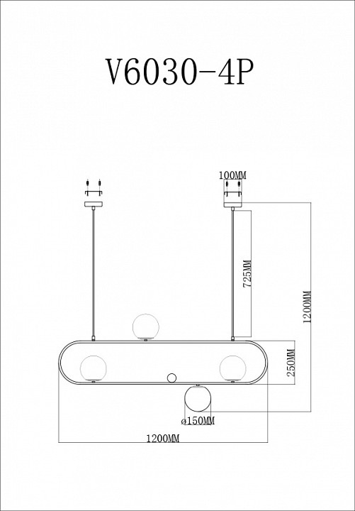 Подвесной светильник Moderli Miya V6030-4P