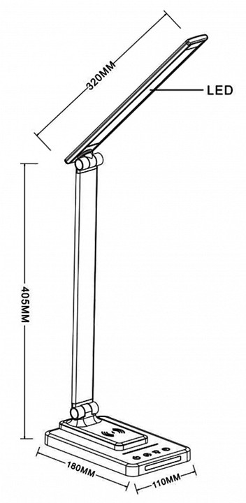 Настольная лампа офисная Arte Lamp William A5122LT-1BK