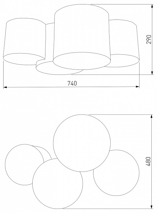 Потолочная люстра TK Lighting Mona 6592 Mona Nature