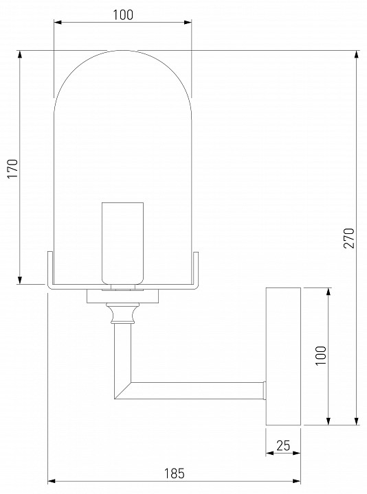 Бра Eurosvet Pluto 60156/1 хром